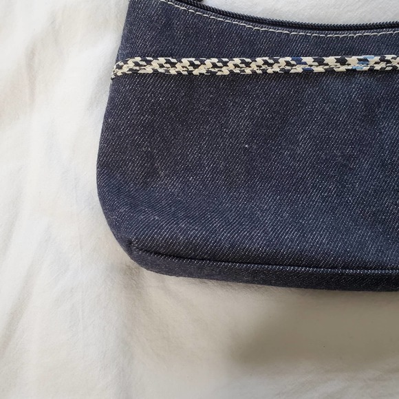 RALPH LAUREN Medium Wash Blue Y2K Denim Patchwork Mini Shoulder Bag - Picture 2 of 6